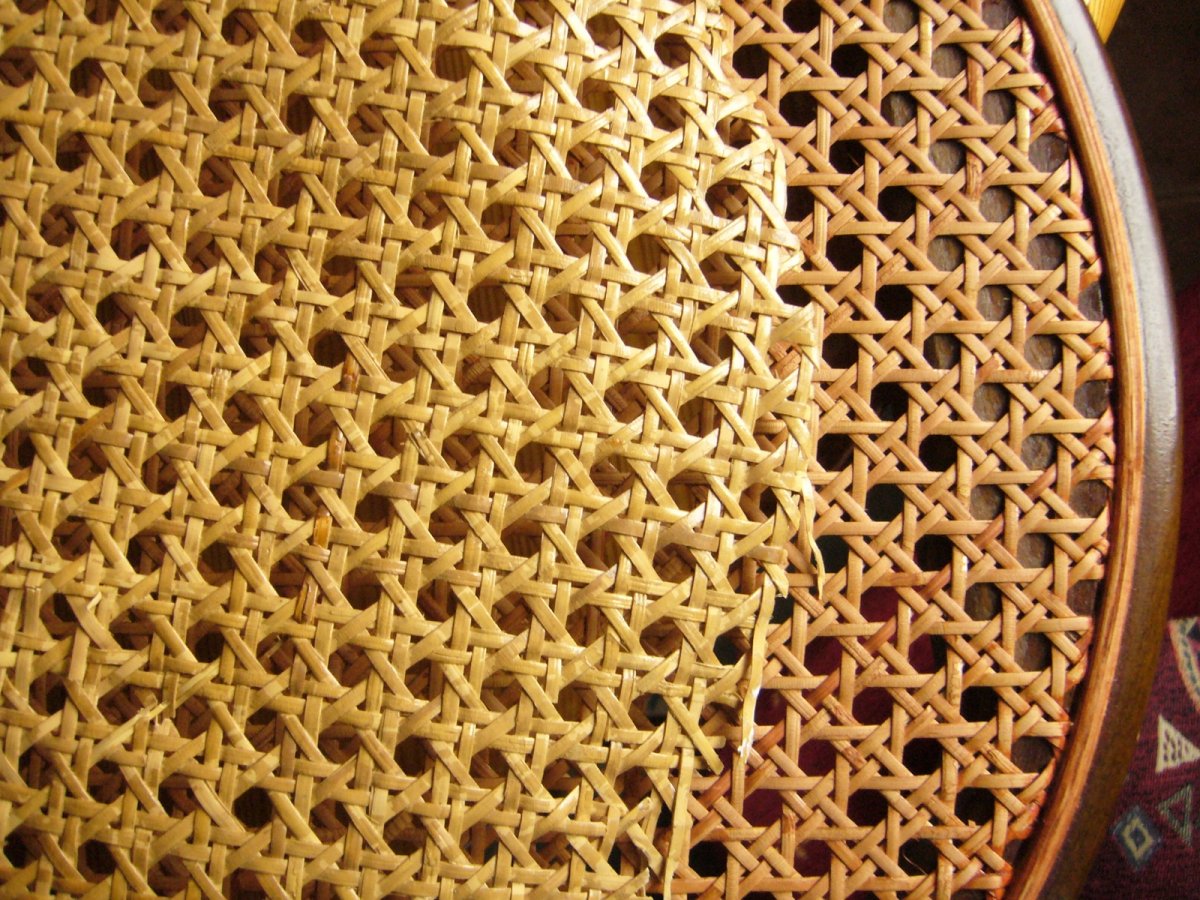 painting of open rattan webbing